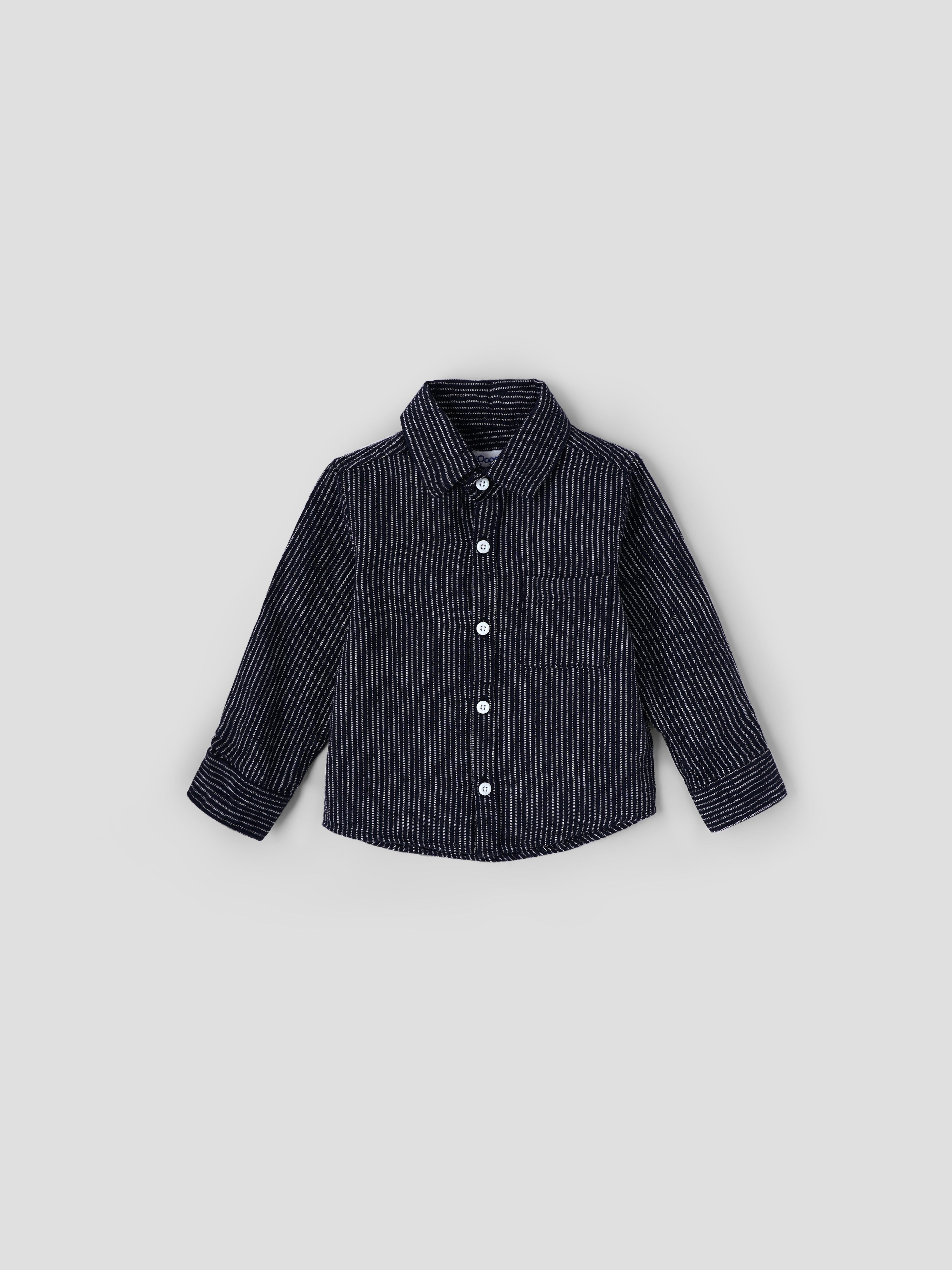Popees Baby Boys Full Sleeve Shirt| Navy Blue| 9 Months To 4 Years