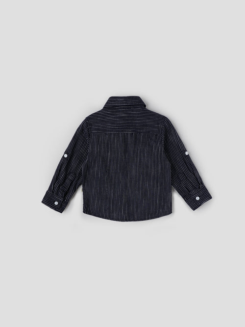 Popees Baby Boys Full Sleeve Shirt| Navy Blue| 9 Months To 4 Years