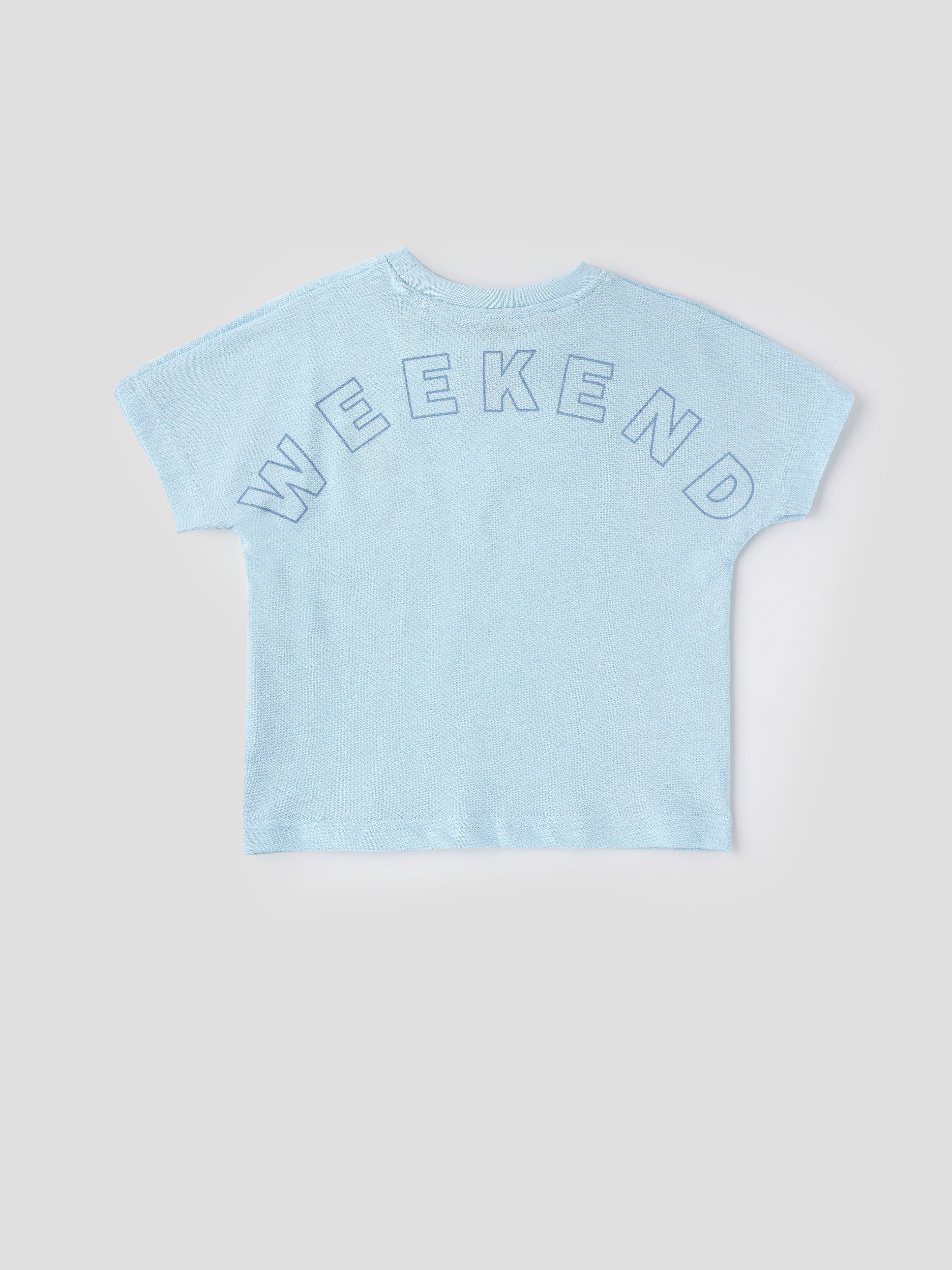Popees Casual Printed T-Shirt with Back Lettering (1–8 Years) for Boys