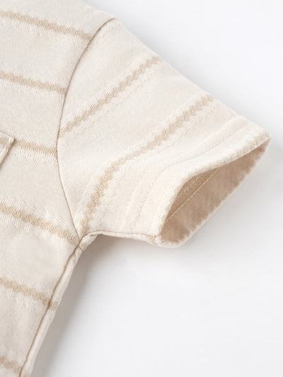 Popees Striped Half Sleeve Henley Neck T-Shirt (1-6 Years) for Baby Boys