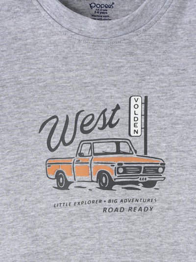 Popees Trendy & Comfy T-Shirt Car Print Soft & Casual Wear (1-6 Years) for Baby Boys