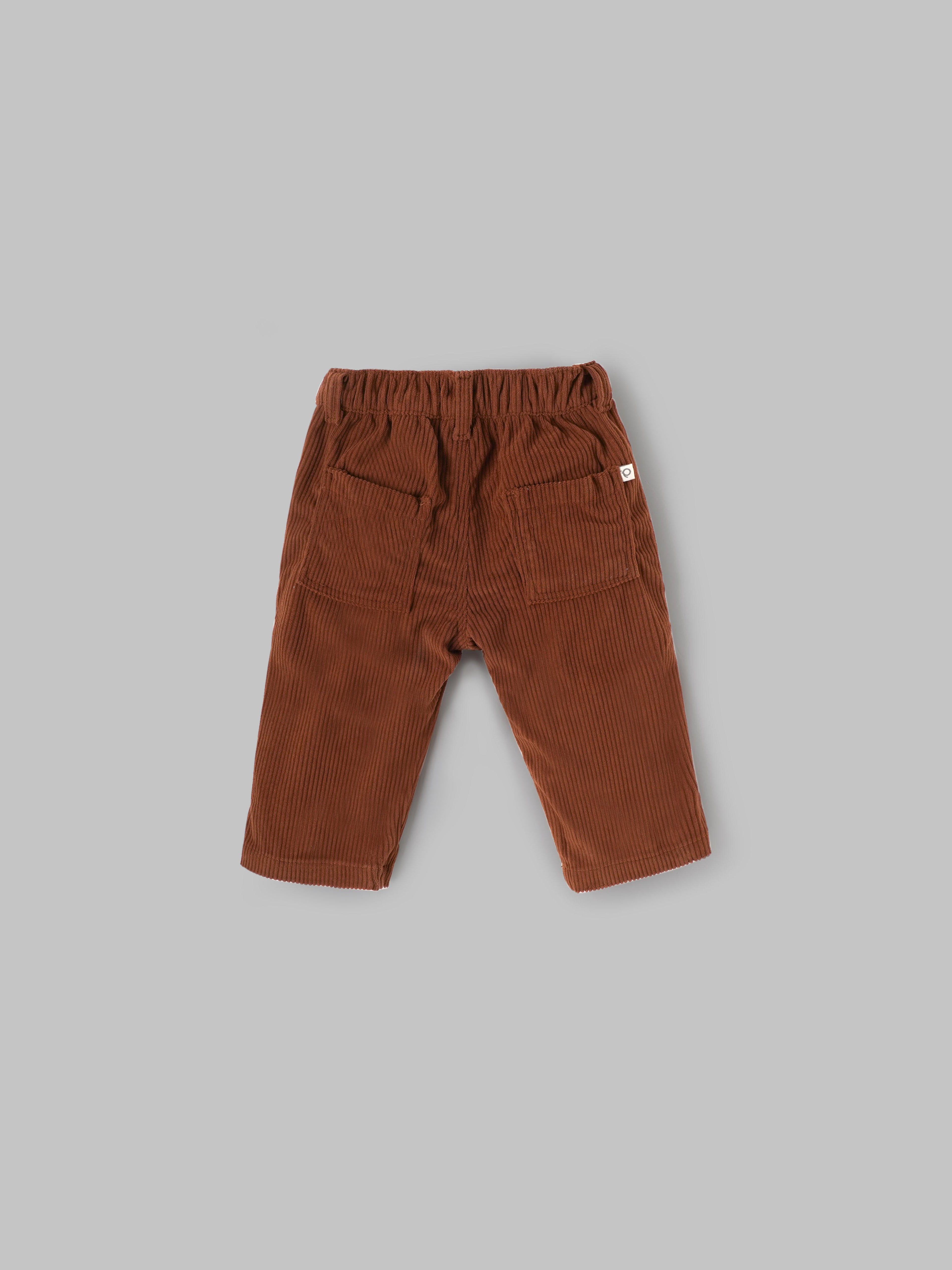 Popees Baby Boys Corduroy Pants| Brown| 9 Months To 4 Years