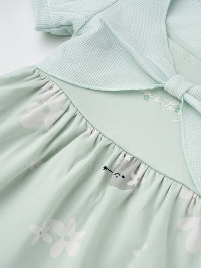 Popees Soft & Stylish Sleeveless Dress with Shrug (1-8 Years) for Baby Girls