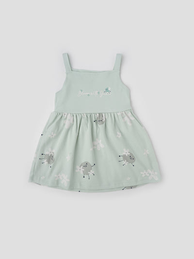 Popees Soft & Stylish Sleeveless Dress with Shrug (1-8 Years) for Baby Girls