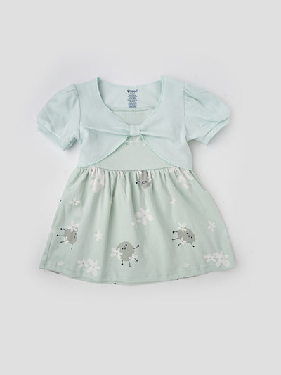 Popees Soft & Stylish Sleeveless Dress with Shrug (1-8 Years) for Baby Girls
