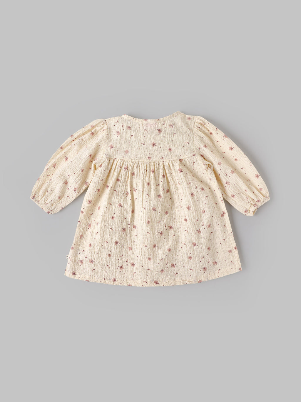 Popees Baby Girls Floral Cotton Dress |Cream Printed Long Sleeve A-Line Outfit (9 Months–4 Years)
