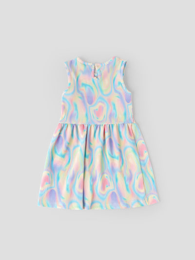 Popees Sleeveless Multicolor Printed Frock (1-6 Years) for Baby Girls