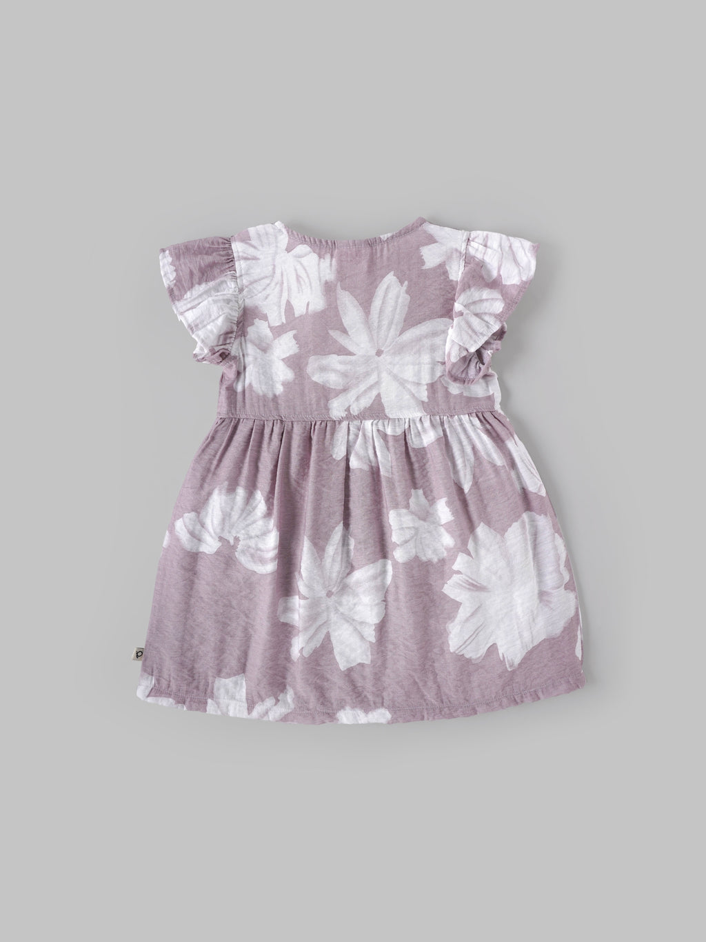 Popees Baby Girls Floral Print Ruffle Sleeve Dress with Front Buttons| 9M–4Y