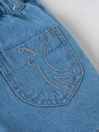 Popees Baby Girls Denim Shorts| Blue | 9 Months To 4 Years