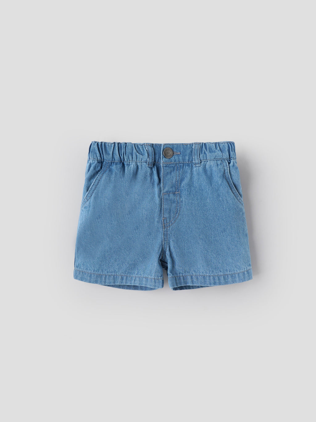 Popees Baby Girls Soft Denim Shorts| Blue| 9 Months To 4 Years