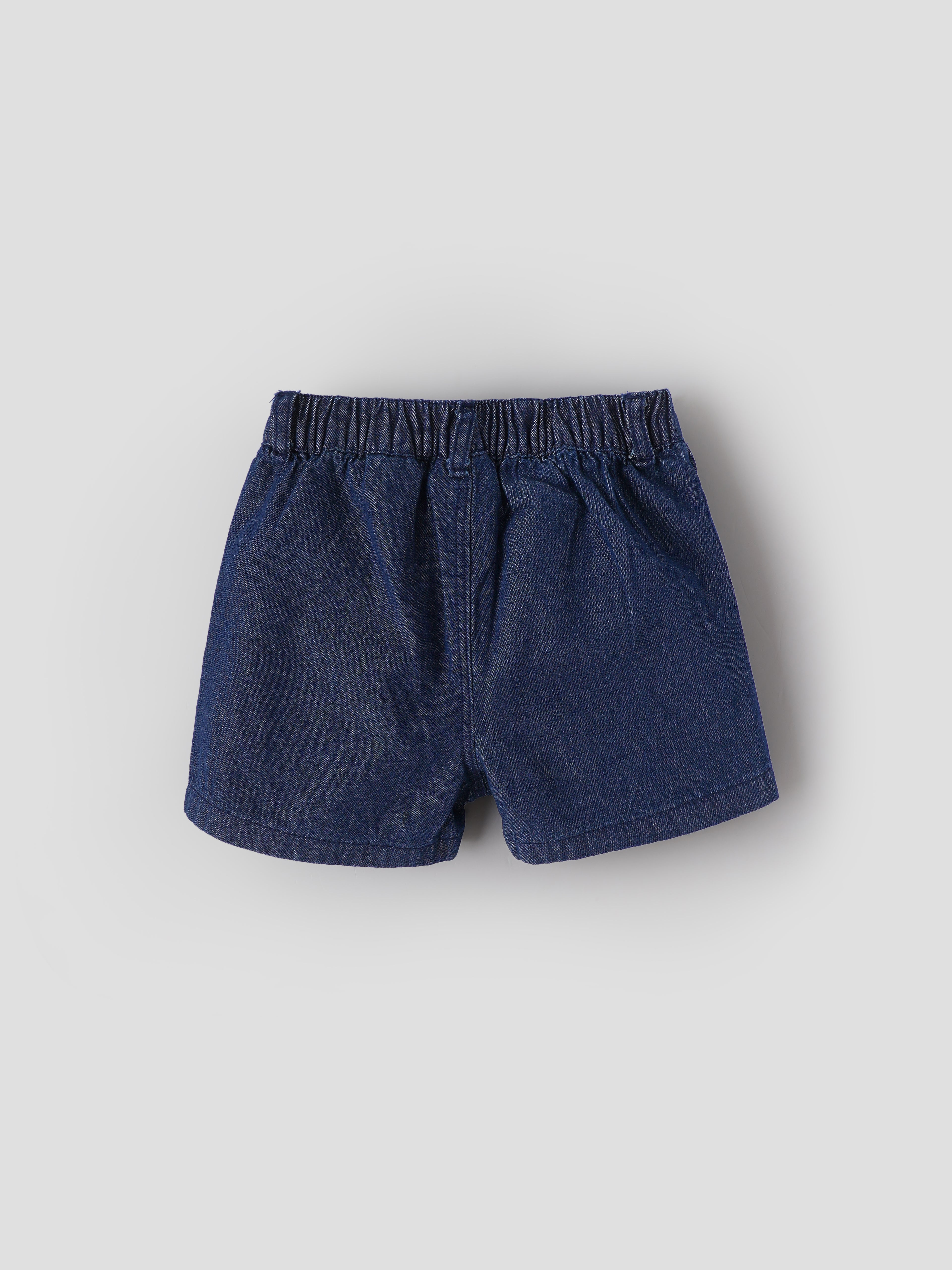 Popees Baby Girls Soft Denim Shorts | Blue | 9 Months to 4 Years