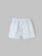 Popees Baby Boys Cotton Seersucker Shorts| Light Blue| 9 Months To 4 Years