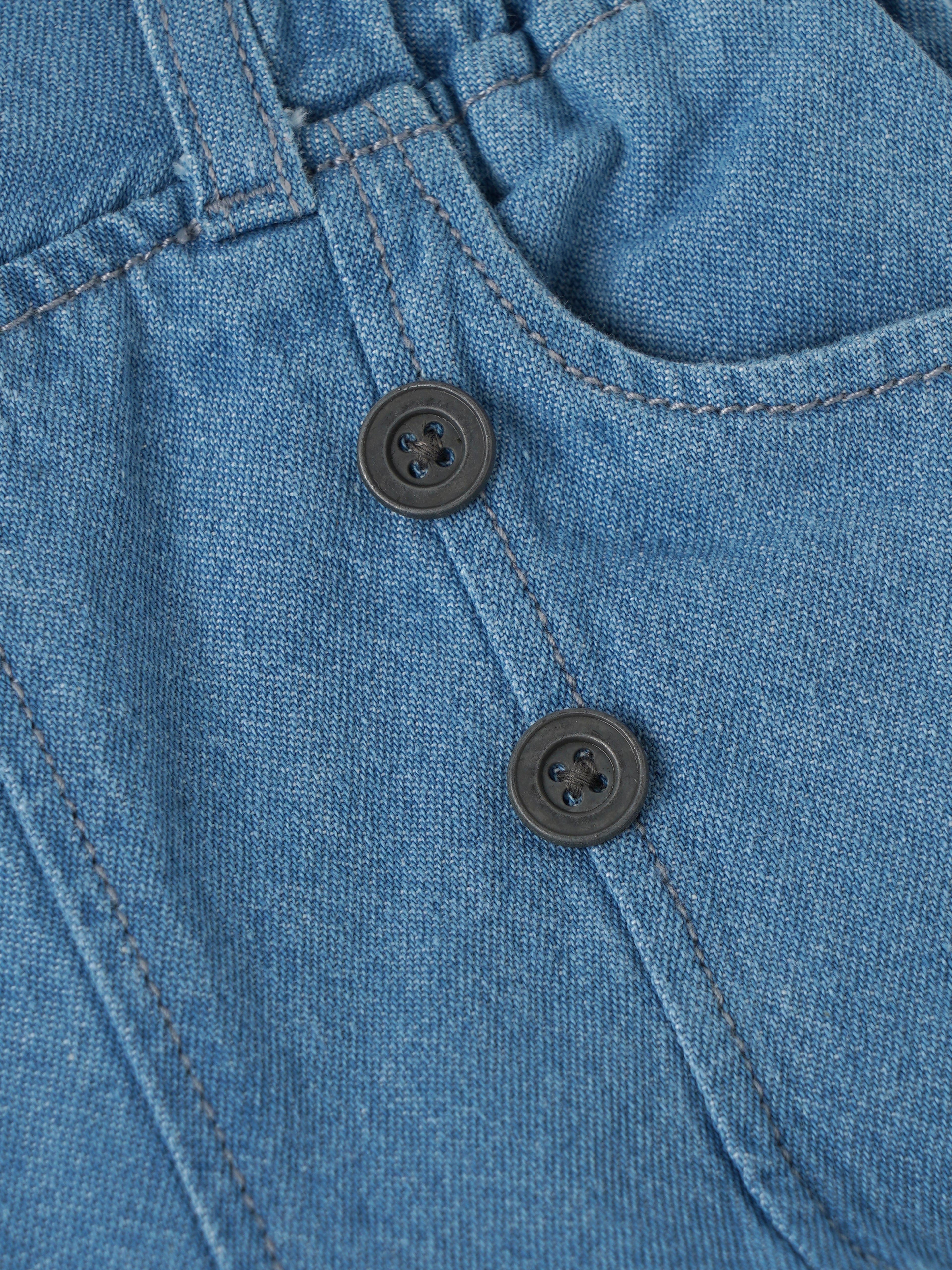 Popees Baby Girls Soft Denim Shorts| Blue| 9 Months To 4 Years