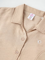 Popees Front-Open Collared Top (1–6 Years) – Lightweight & Comfortable Baby Girl Wear