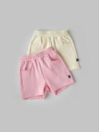 Popees Skin Friendly Shorts Combo for Girls (0-9 Months) - Pack of 2 (color may vary depending on availability)