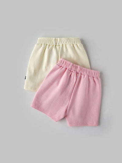 Popees Skin Friendly Shorts Combo for Girls (0-9 Months) - Pack of 2