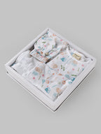 Popees Newborn Baby Muslin Clothing Gift Set 6-Piece| 100% Cotton Soft Breathable Essentials Kit |0-1 & 3-6 Months