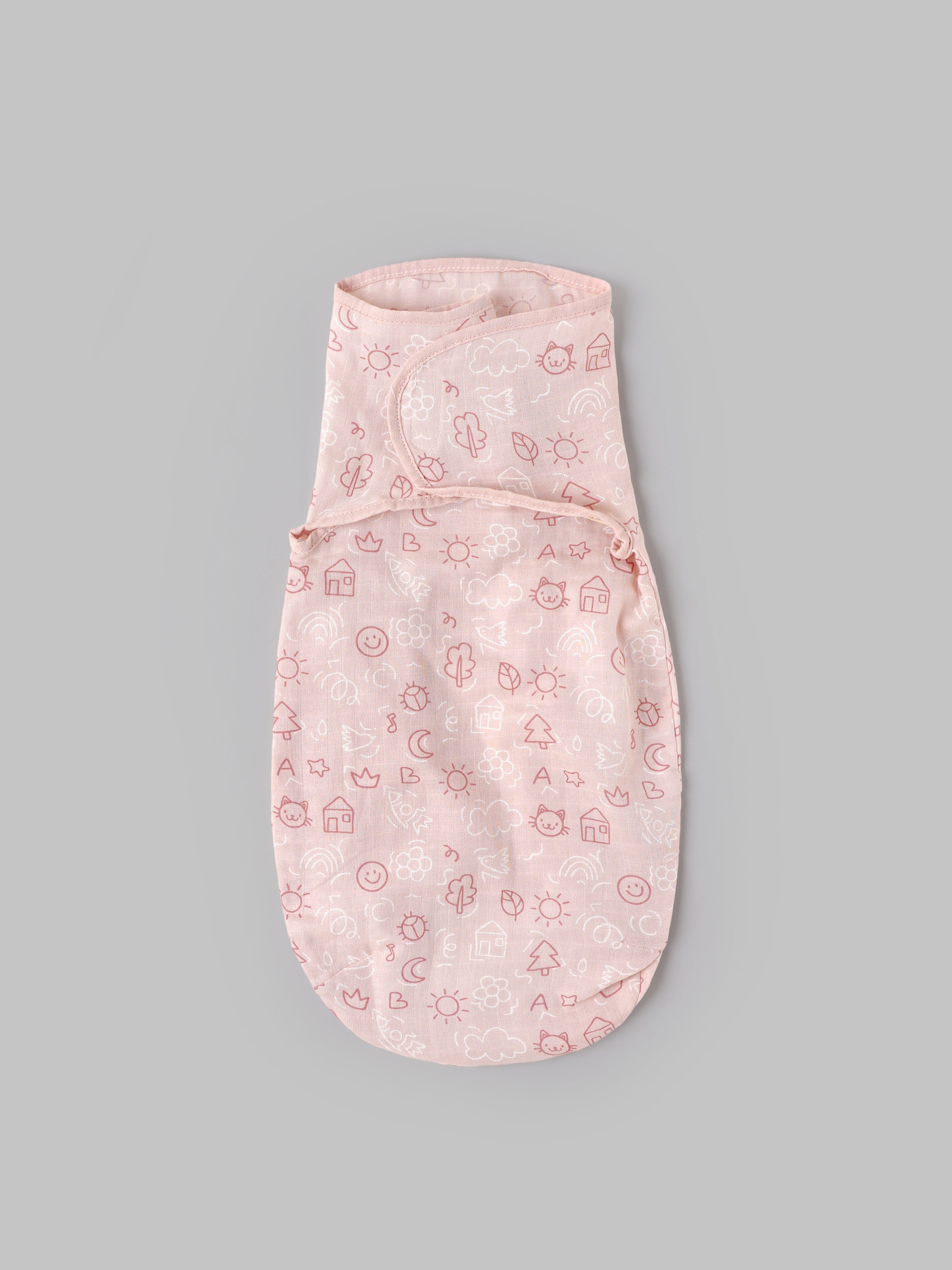 Popees Unisex Baby 5-Piece Cotton Muslin Gift Set with Wrapper |0–1M & 3–6M