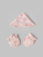 Popees Unisex Baby 5-Piece Cotton Muslin Gift Set with Wrapper |0–1M & 3–6M