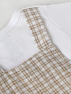 Popees Classic Checkered Overalls with White T-Shirt for a Stylish Look Dungaree Set (3–24 Months)for Baby Boys
