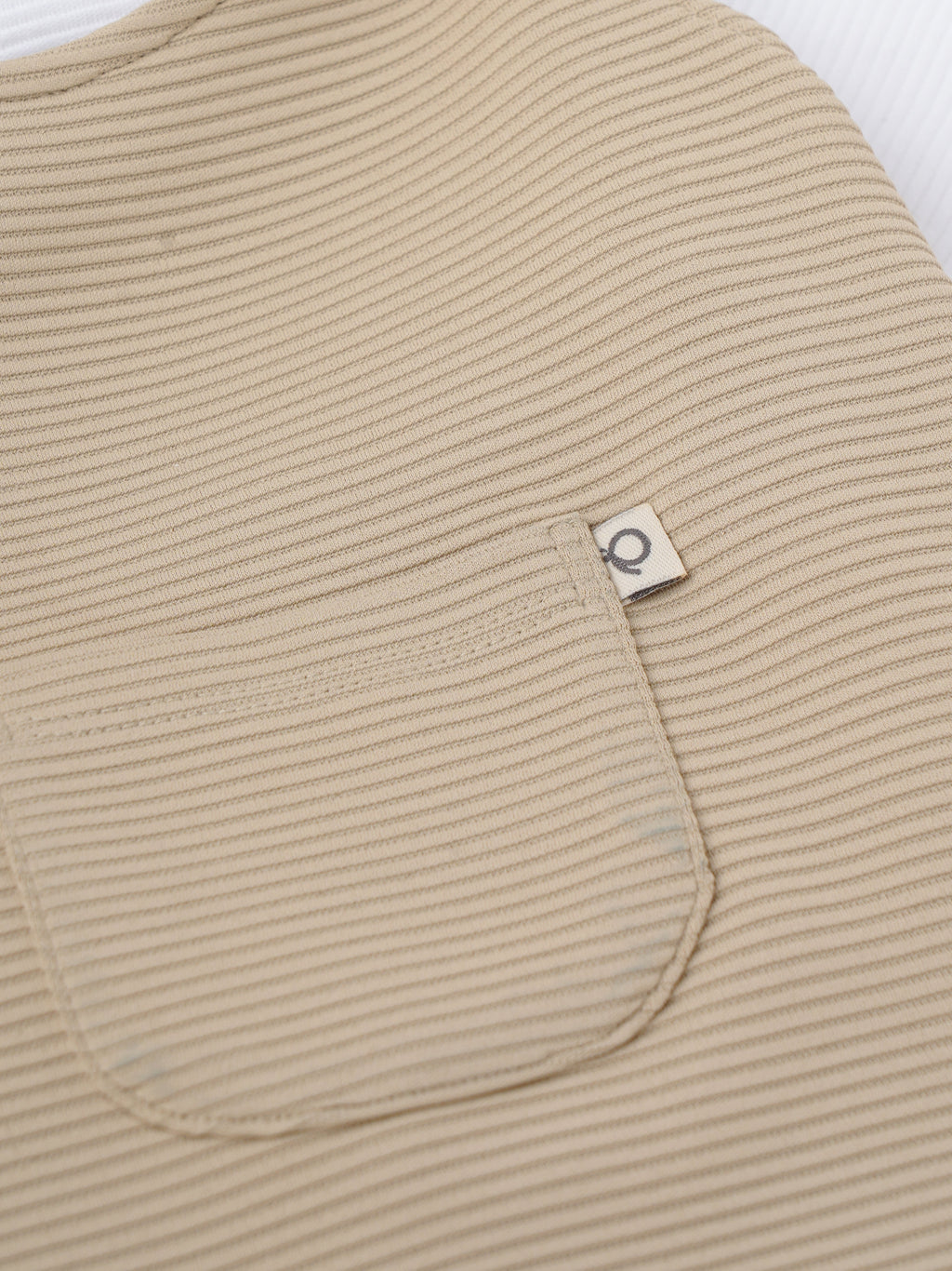 Popees Baby Boys Cotton Dungaree Set with Inner T-Shirt| Beige| 3-36 Months