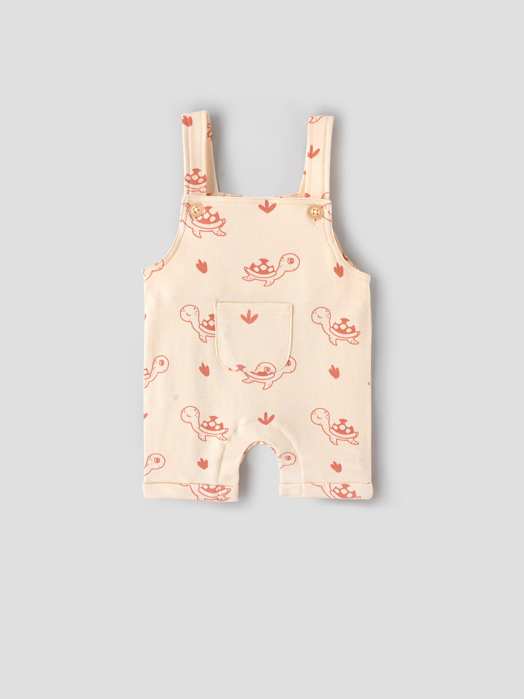 Popees Baby Boys Dungaree Set with Short Sleeve T-Shirt| 3–24 Months