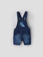 Popees Baby Boys Denim Dungaree Set with T-Shirt| Blue| 3-36 Months