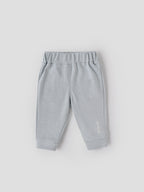Popees Baby Boys Cotton Knit Pants with Elastic Waist|Soft Solid Joggers| 3–24 Months