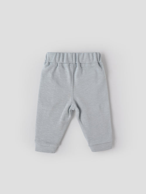 Popees Baby Boys Cotton Knit Pants with Elastic Waist|Soft Solid Joggers| 3–24 Months
