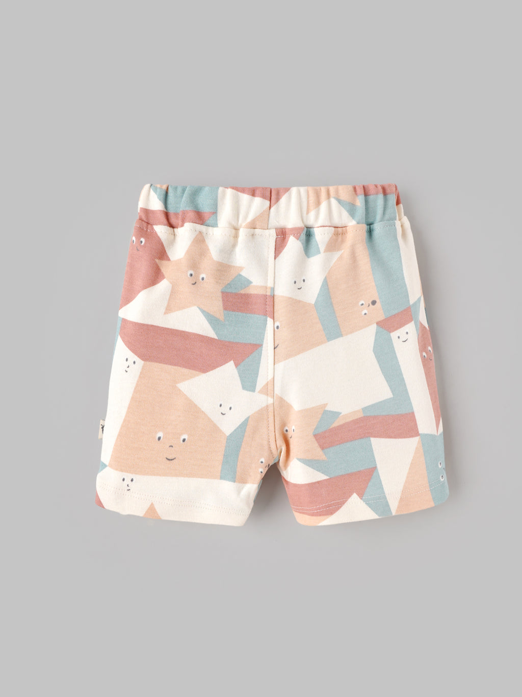 Popees Baby Printed Cotton Shorts for Babies | Multicolour Geometric & Star Print Elastic Waist Shorts |3-36 Months