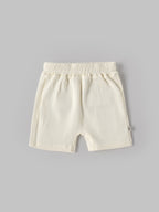 Popees Baby Boys Solid Ribbed Cotton Shorts with Elastic Waistband| 3 Months – 36 Months
