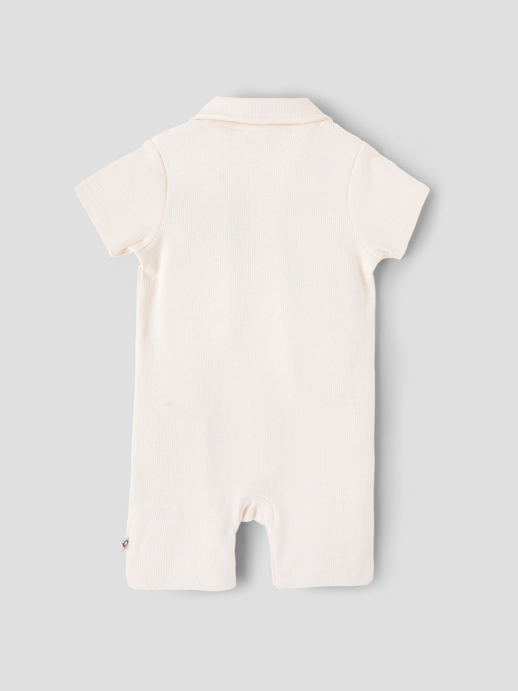 Popees Baby Boys Cotton Waffle Romper |Polo Collar Onesie (3–24 Months)