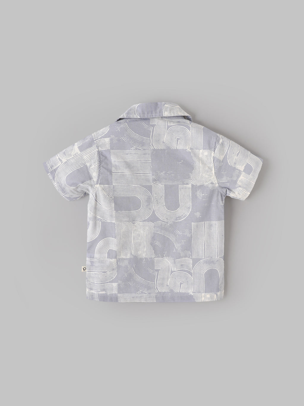 Popees Baby Boys Printed Cotton Linen Shirt | Cream | Short Sleeve Collared Shirt | 3–24 Months