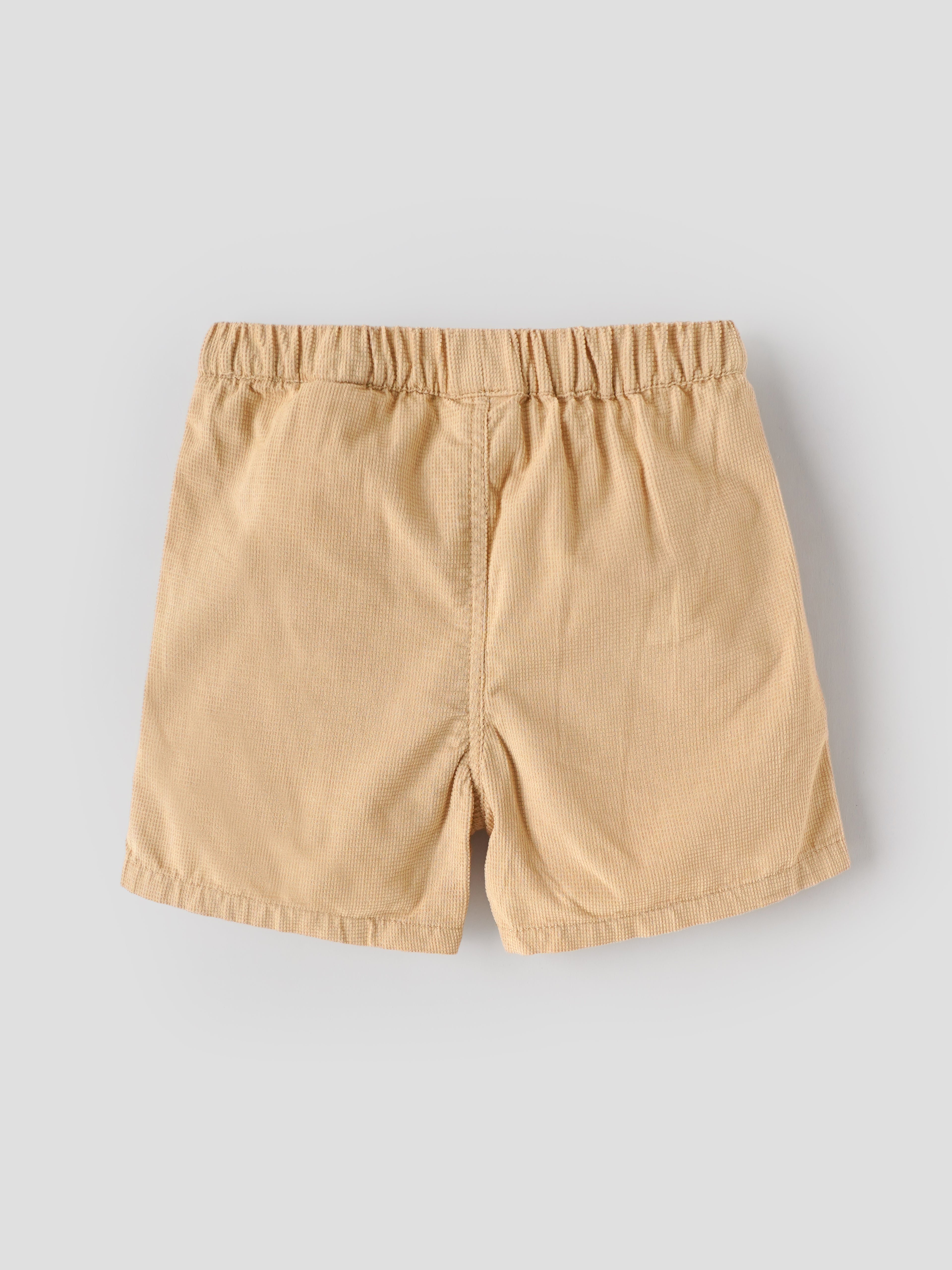 Popees Baby Boys Soft & Comfortable Casual Shorts with Elasticated Waist | Stylish Everyday Shorts for Boys | Beige(3-24 Months)