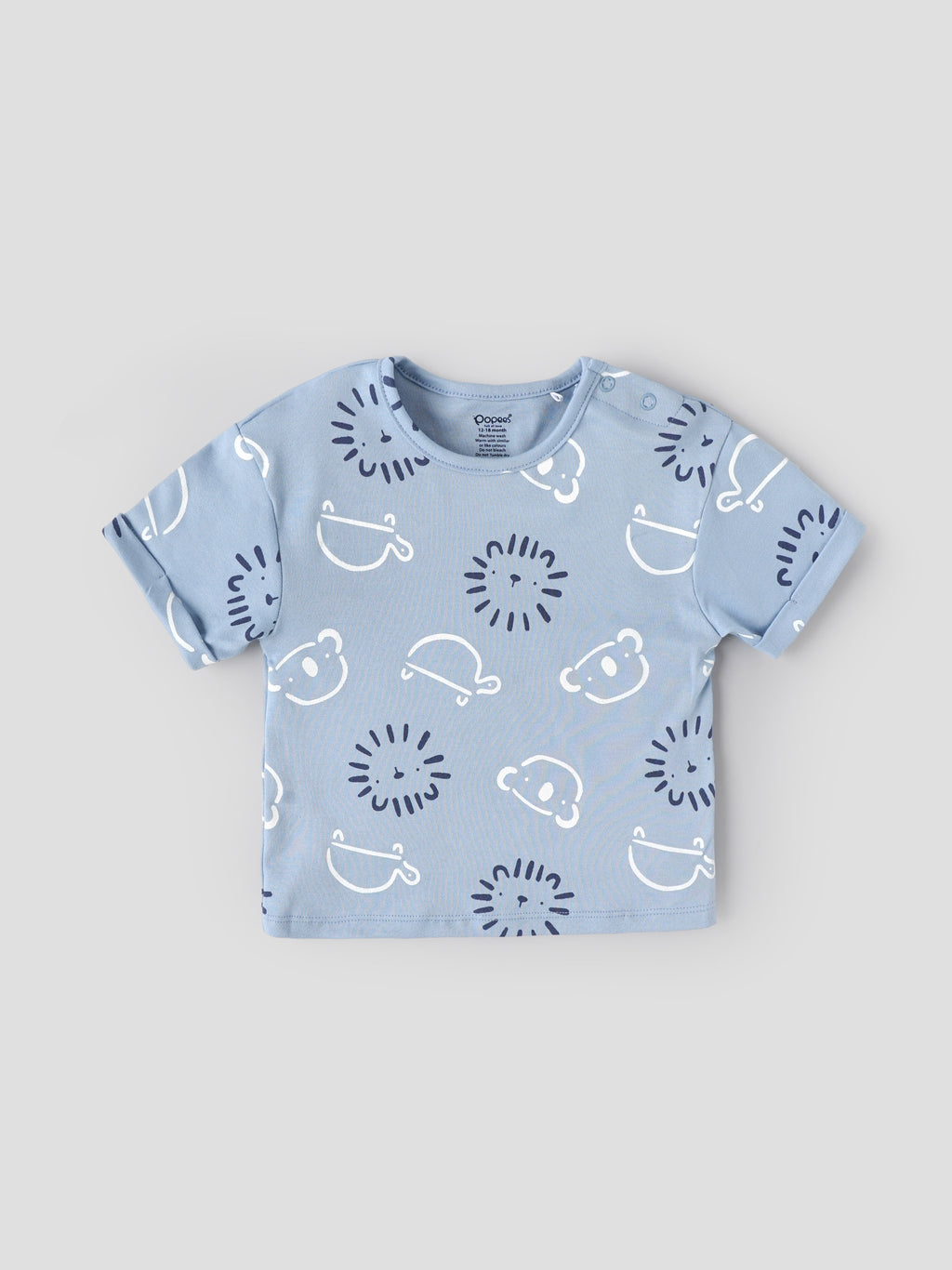 Popees Baby Boys Animal Print T-Shirt & Shorts Set |Cotton Summer Outfit (3M–24M)