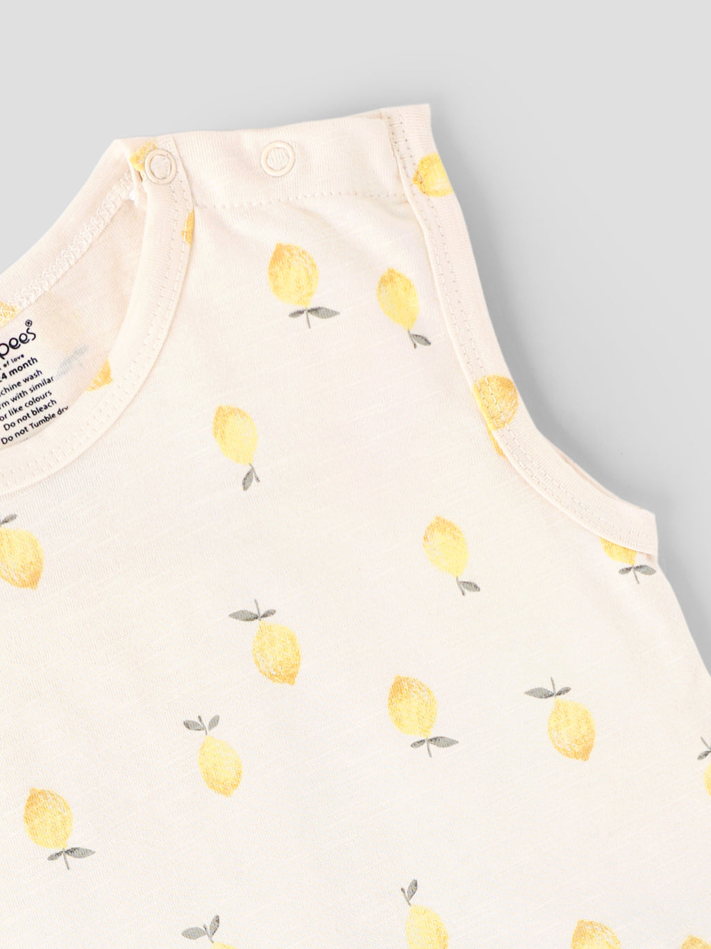 Popees Baby Boys Cotton Sleeveless Top & Shorts Set| Cream| 3-36 Months