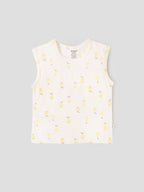 Popees Baby Boys Cotton Sleeveless Top & Shorts Set| Cream| 3-36 Months