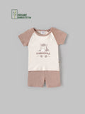 Popees Boys Half-Sleeve Shoulder Open Co-ord Set (3-24 Months) Made of Organic Bamboo Cotton Fabric