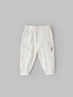 Popees Baby Boys Snow White Co-Ord Set | Striped Top & Jogger Pant | 3-24 Months