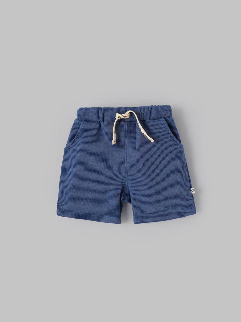 Popees Baby Boys Off-White T-shirt and Blue Shorts Set| 3-24 Months