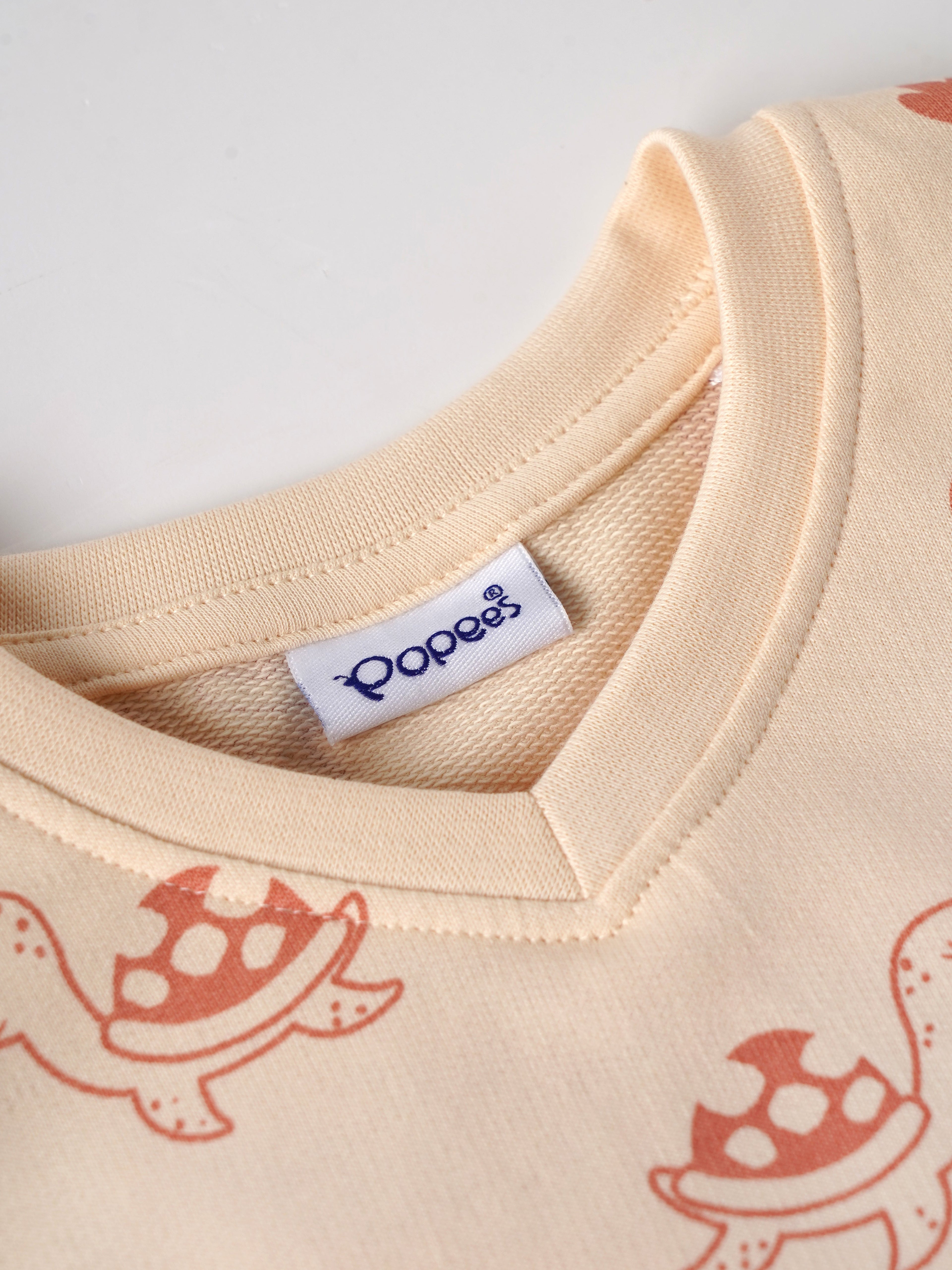 Popees Baby Boys Full Sleeve T-Shirt and Pant Set| Peach| 3-36 Months