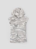 Popees Baby Boys Cap Sleeves Cotton Hooded Top & Shorts Set| Grey| 3-24 Months