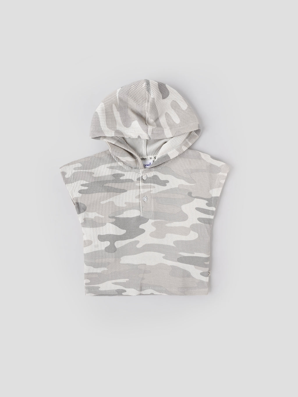 Popees Baby Boys Cap Sleeves Cotton Hooded Top & Shorts Set| Grey| 3-24 Months