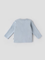 Popees Baby Boys Cotton Full Sleeve T-Shirt | Pearl Blue Game Over Print | 3-24 Months