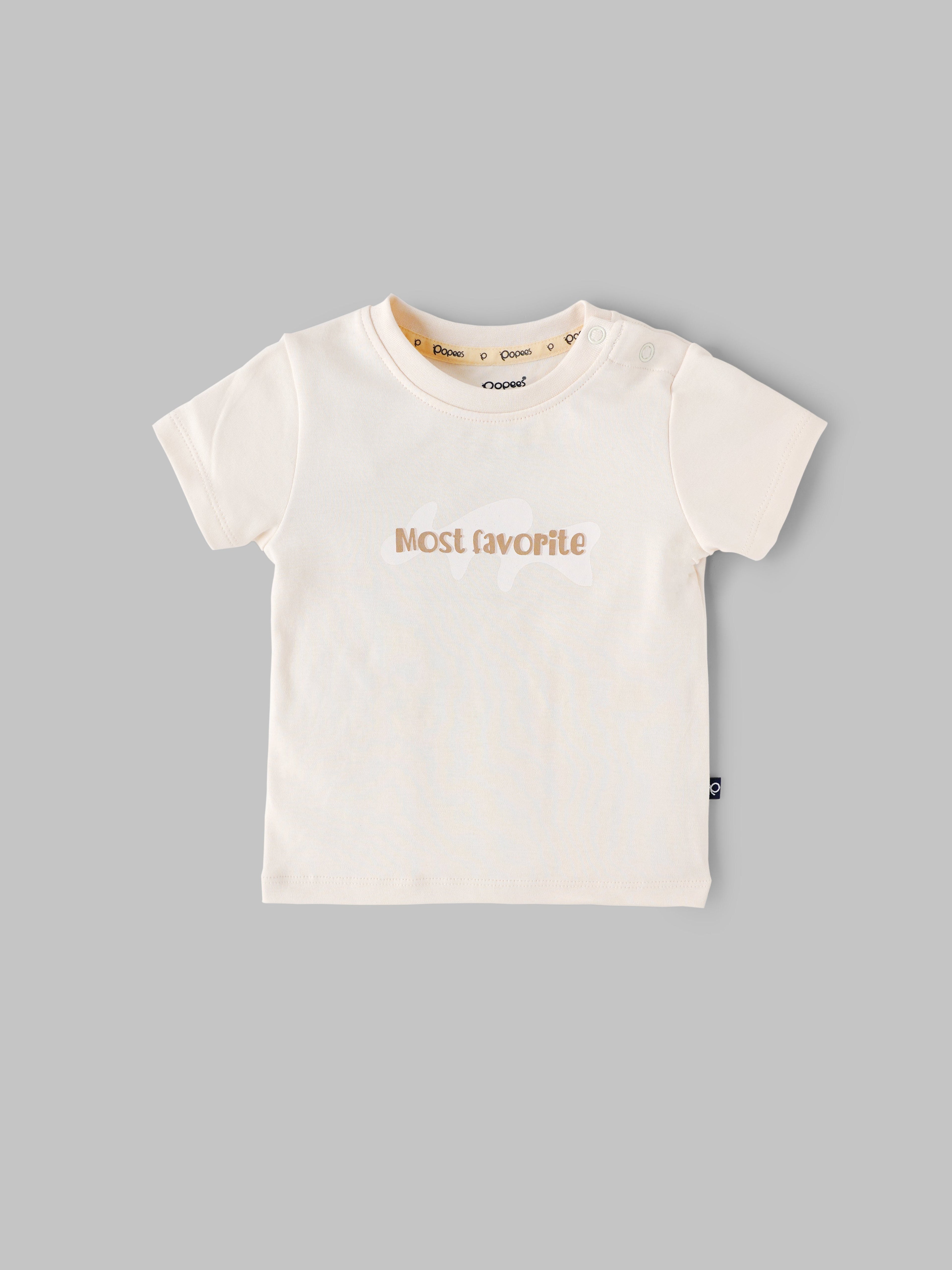 Popees Baby Boys Printed Cotton T-Shirt with Snap Closure (3 Months to 24 Months)