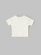 Popees Everyday Wear Baby T-Shirt – Stylish Speckle Print Half Sleeve Tee with Side Buttons(3-24Months)for Baby Boys