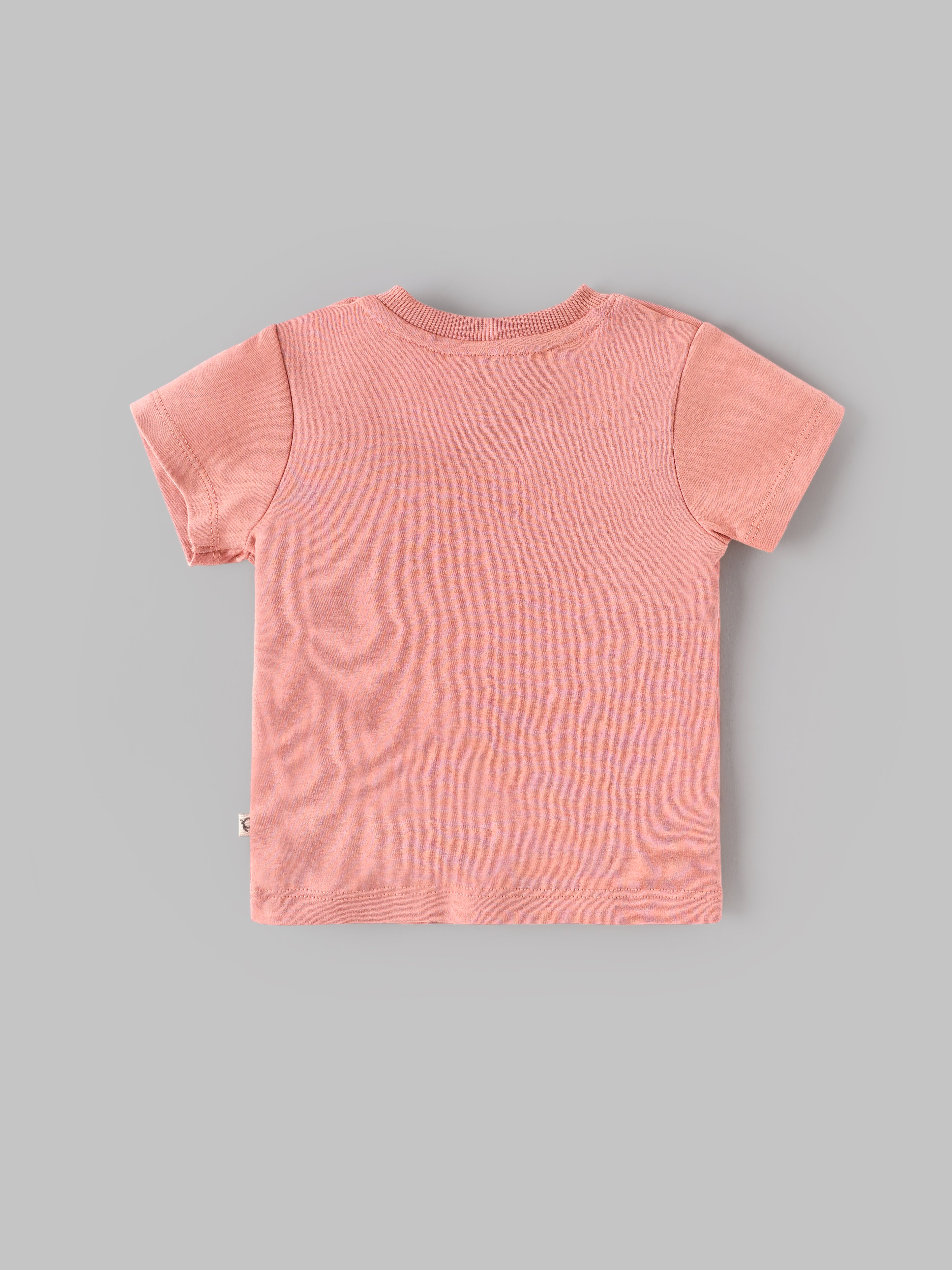 Popees Baby Boys Printed T-Shirt | Cameo Brown | 3-24 Months