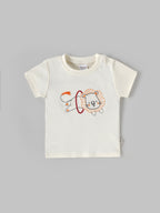 Popees Baby Boys Cotton T-Shirt with Lion Embroidery & Snap Button| 3-36 Months