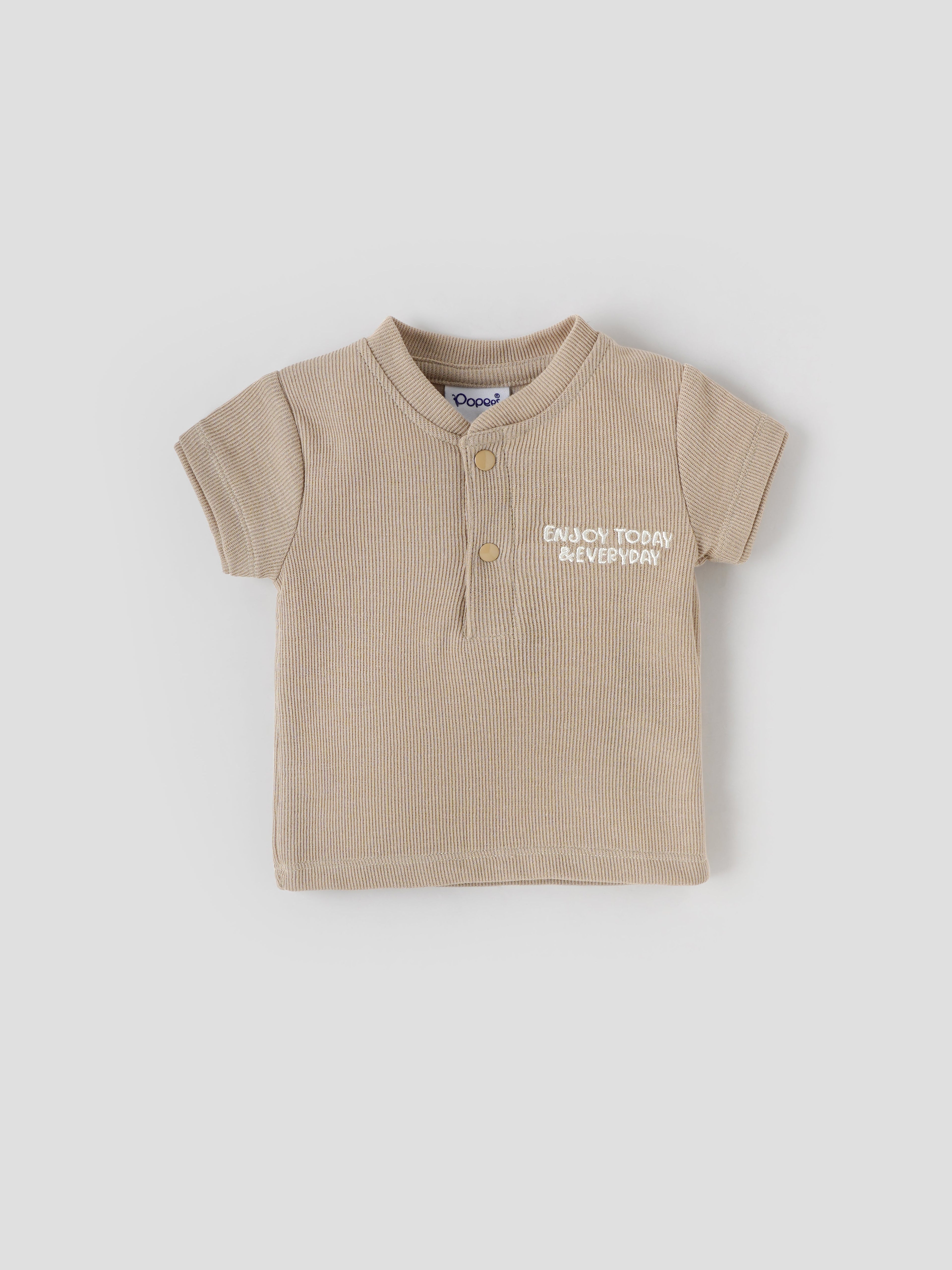 Popees Trendy & Stylish Letter Printed with Half Sleeve Tshirt(3-24Months)for Baby Boys