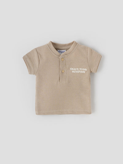 Popees Trendy & Stylish Letter Printed with Half Sleeve Tshirt(3-24Months)for Baby Boys